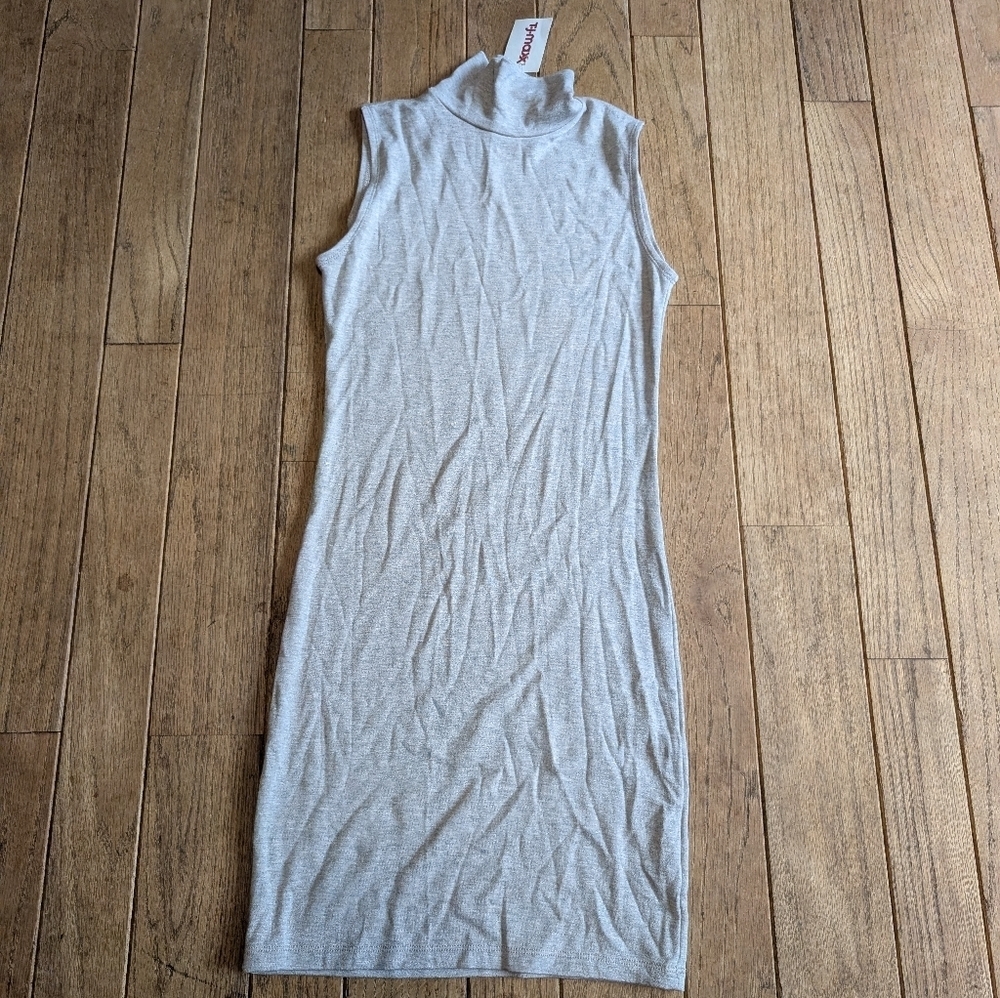 Nwt Women's Antistar Sleeveless Gray Turtleneck Dress Size Small